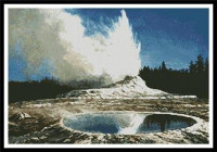 Geyser dans le parc de Yellowstone (Montana)