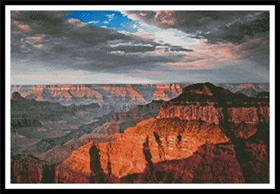 Coucher de soleil sur le grand Canyon (Arizona)