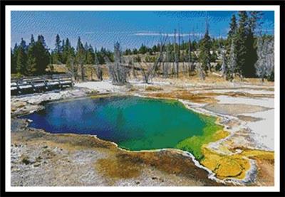 Hot springs dans le parc national de Yellowstone (Wyoming)