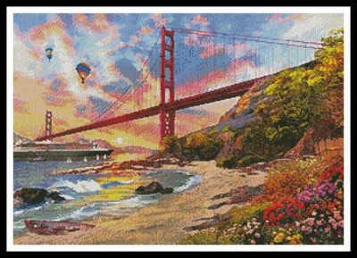 Coucher de soleil sur le Golden Gate (San Francisco)