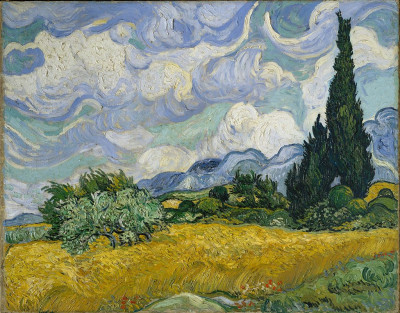 Champ de blé avec cyprès (Van Gogh)