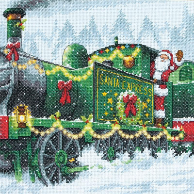 Le train du Père Noël en vert