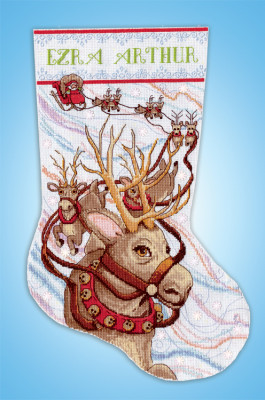 Chaussette de Noël : Promenade en renne