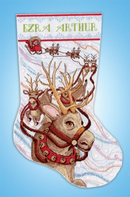 Chaussette de Noël : Promenade en renne