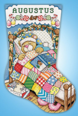Chaussette de Noël : Ours endormi