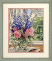 Pivoines et delphiniums