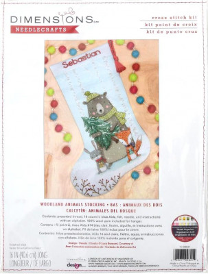Chaussette de Noël : animaux des bois
