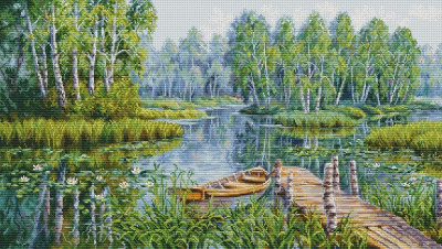 Bouleaux au bord du lac