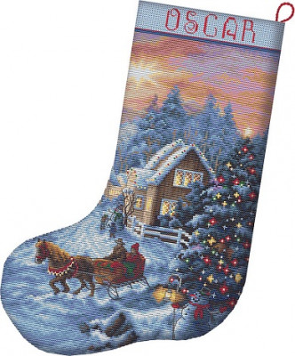 Chaussette de Noël : veillée de Noël