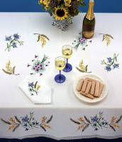 Nappe mimosas et bleuets