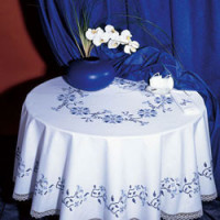 Nappe fleurs bleues