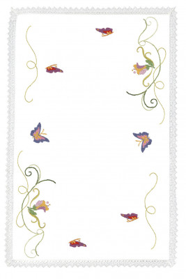Napperons et nappes volutes et papillons