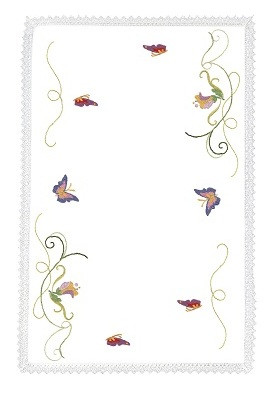 Napperons et nappes volutes et papillons