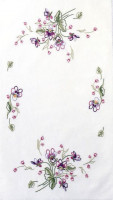 Napperons et nappes fleurs mauves