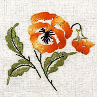 Napperons fleur orange