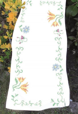 AJW-Matches21 Chemin De Table-surnappe Style Maison De Campagne Brodé