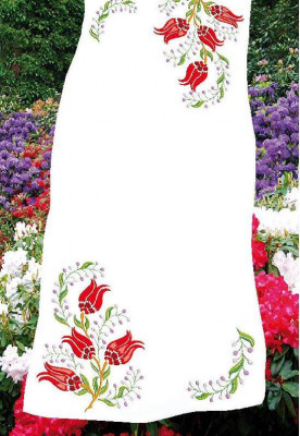 Surnappe et chemin de table tulipes