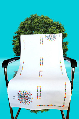 Surnappe et chemin de table arbre de vie
