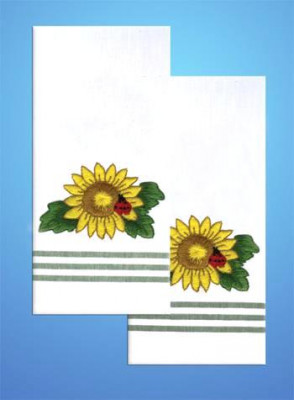 Serviettes de cuisine : tournesols